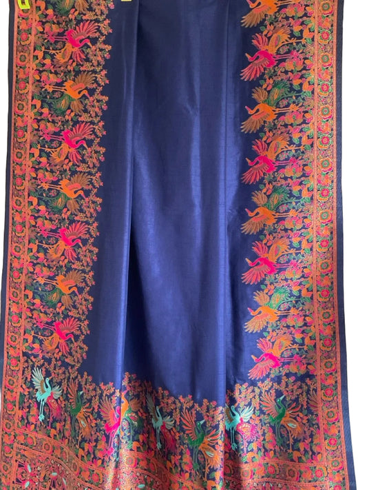 Blue Handwoven Soft Silk Saree