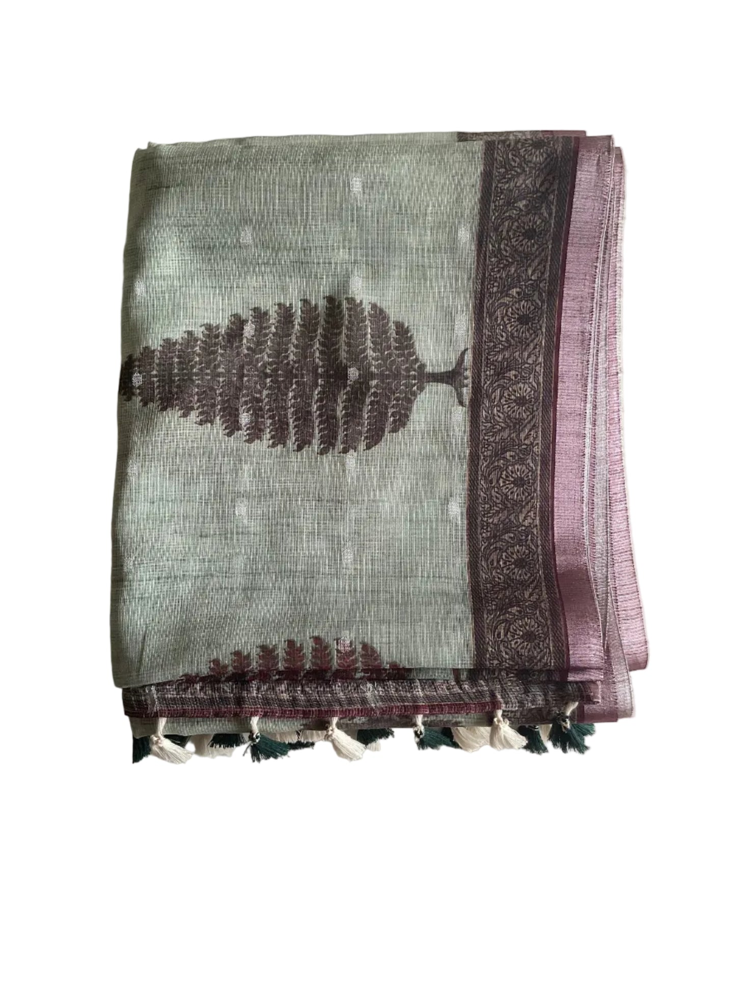 lightweight kota doria saree green and maroon - aariyaa saree