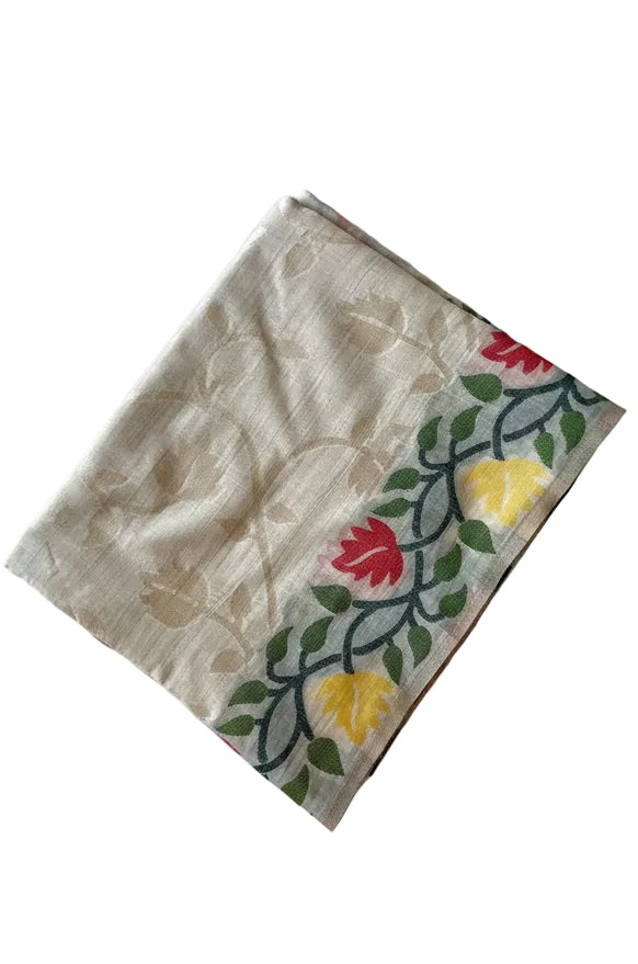White / Ivory Jamdani Cotton Saree