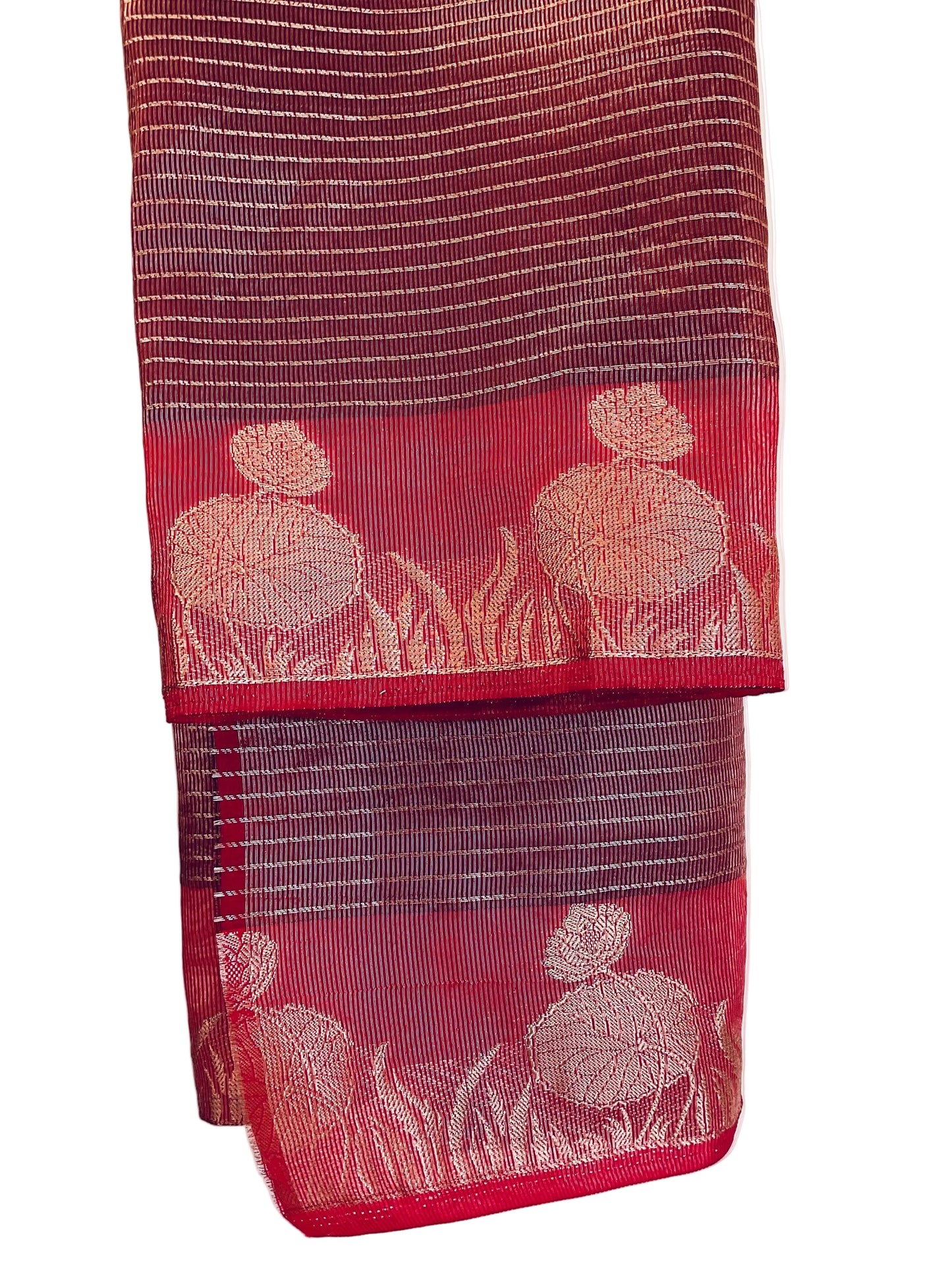 Crimson Red Silk Saree