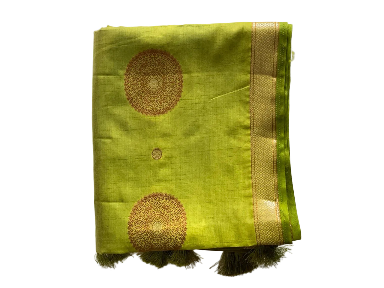 Olive Green Soft Silk Saree