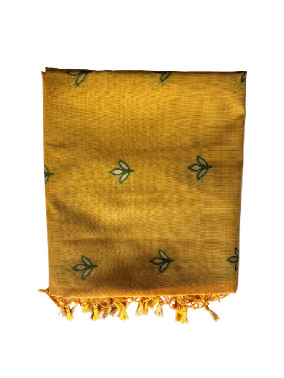 Yellow Cotton Silk Saree