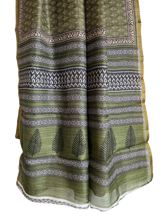 Green Kota Doria Cotton Aariyaa Saree