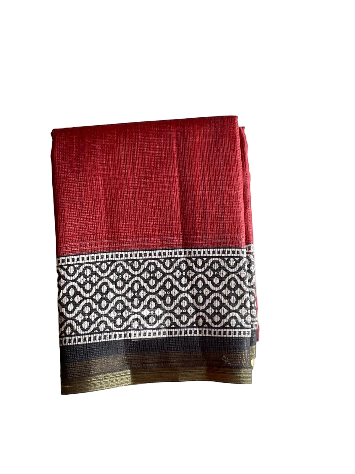 Red Kota Doria Cotton aariyaa Saree
