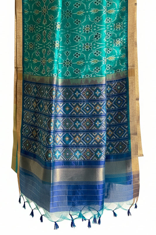 Blue Patola Silk Saree