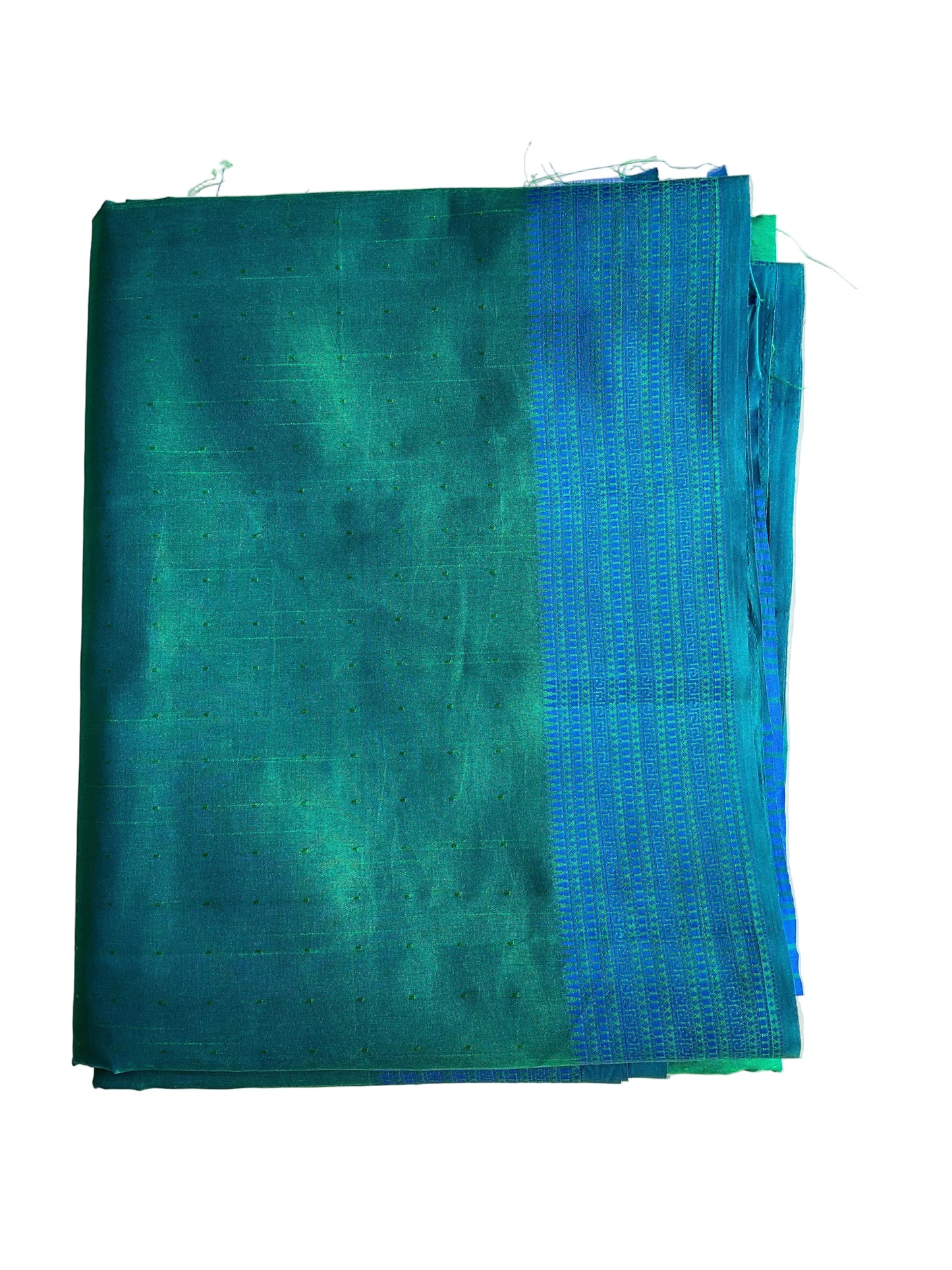 Green Blue Dual Shaded Saree