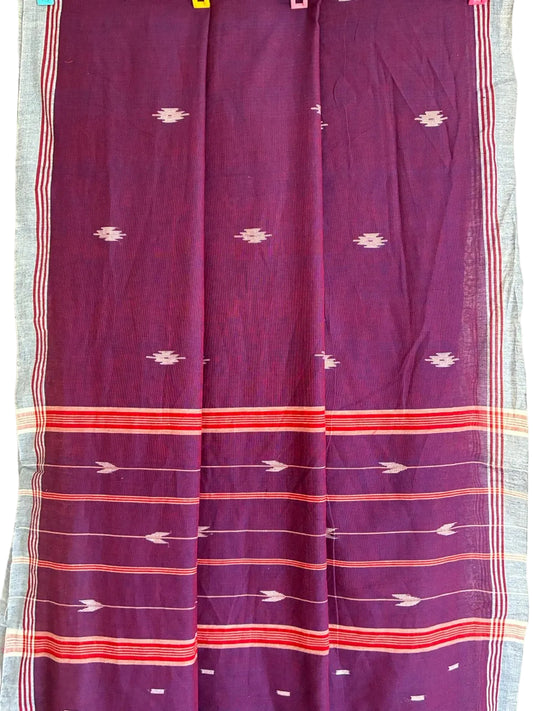 Purple Bengal Cotton Saree