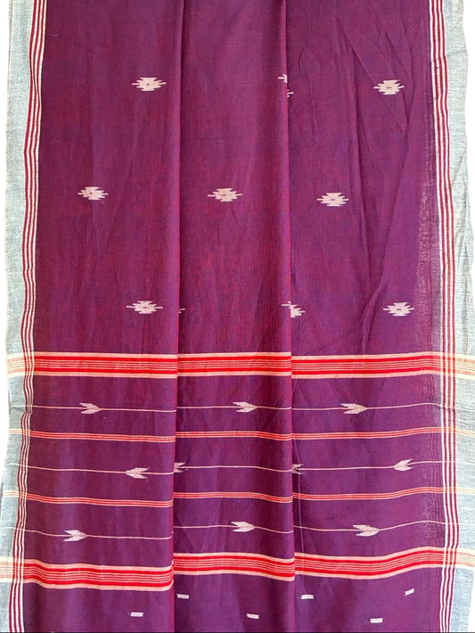 Purple Bengal Cotton Saree