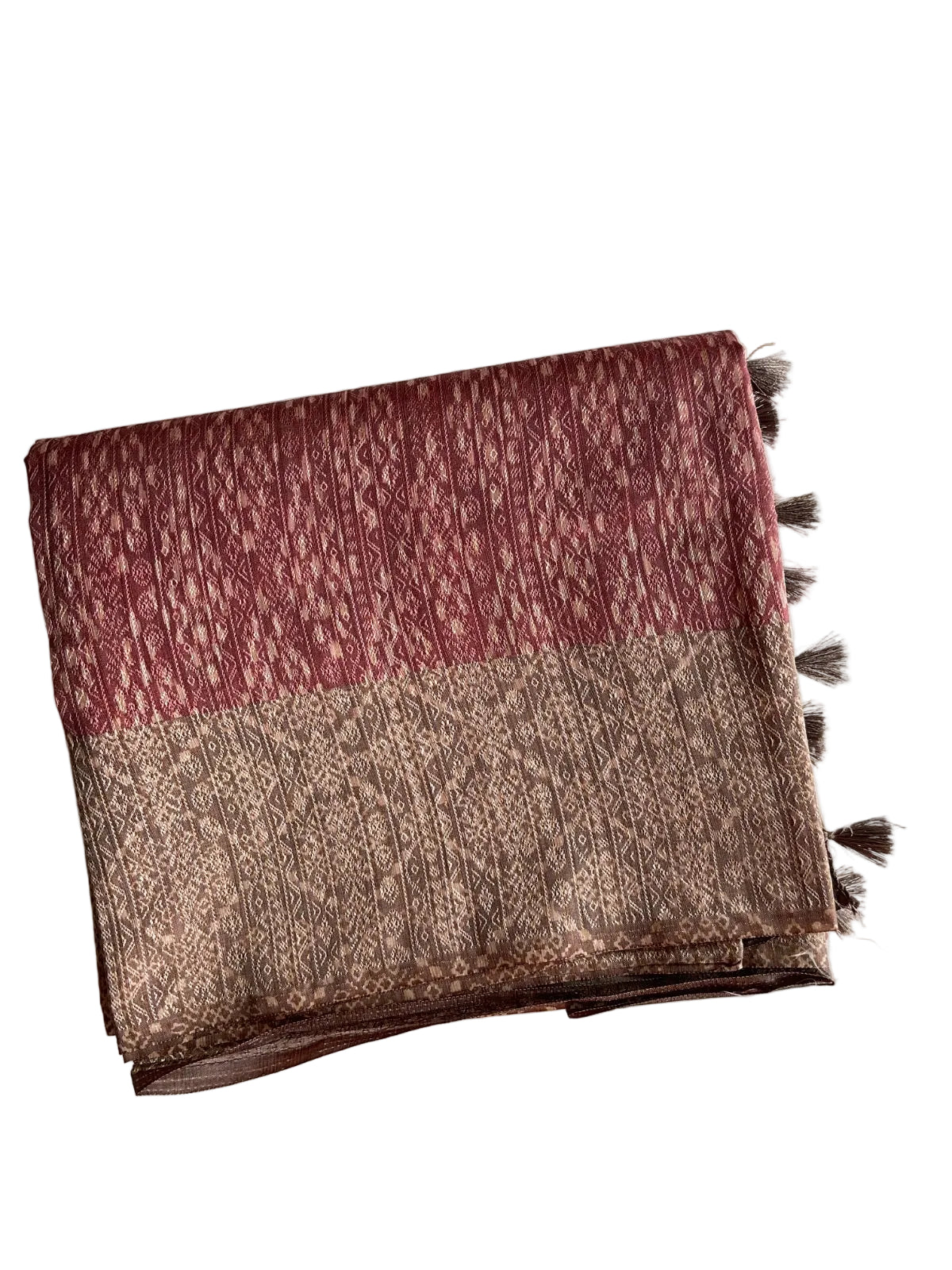 Purple / Mauve Jacquard Tissue Silk Saree with Gold border