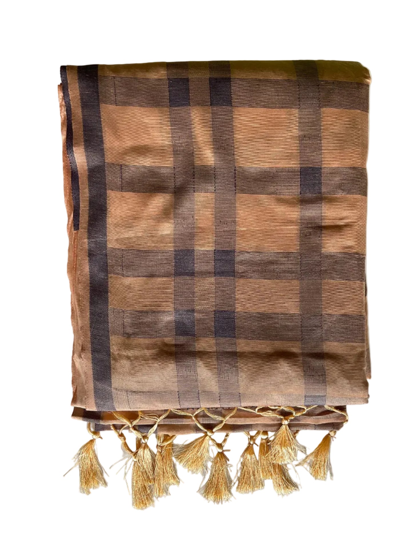 beige modern checks woven aariyaa saree