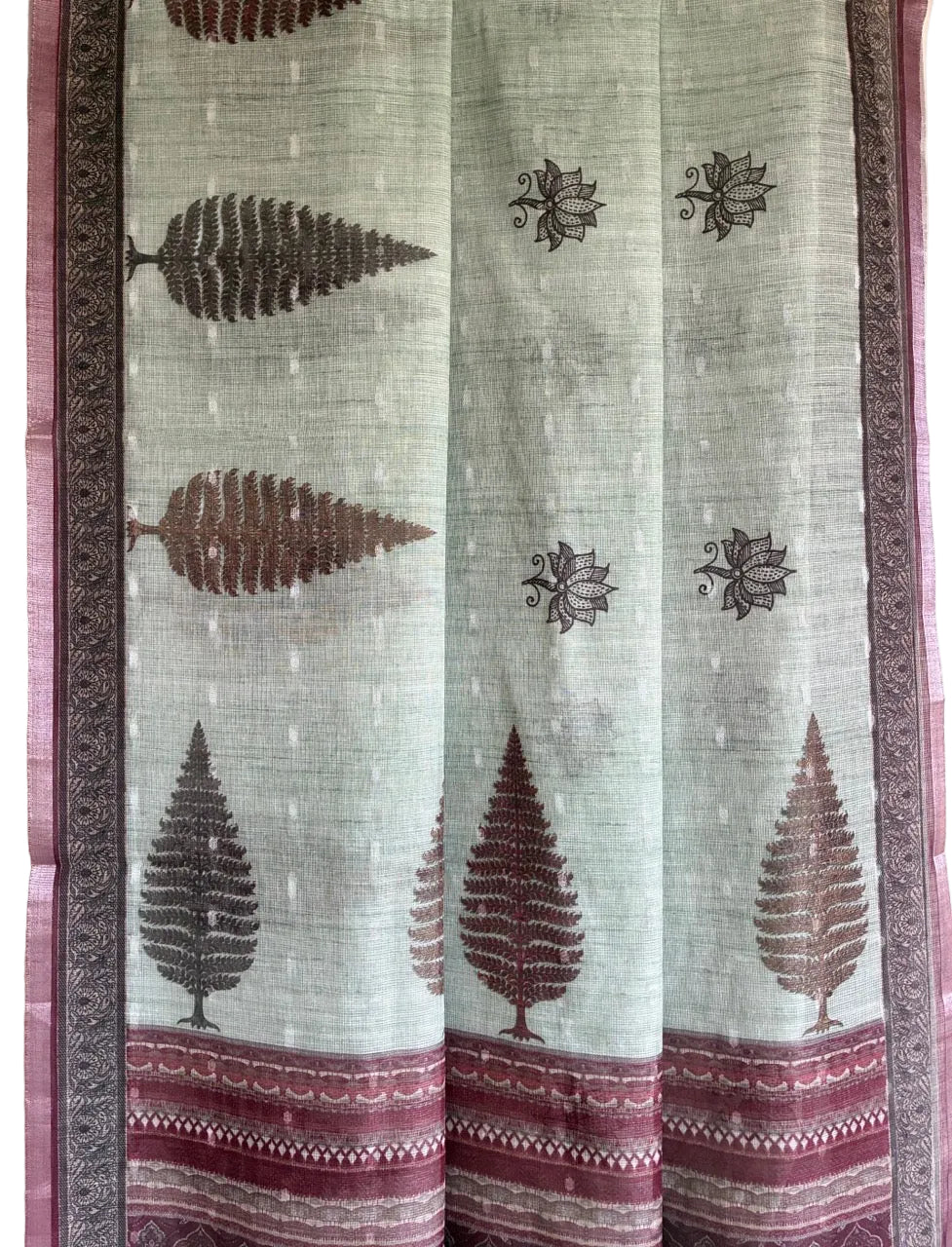 lightweight kota doria saree green and maroon - aariyaa saree