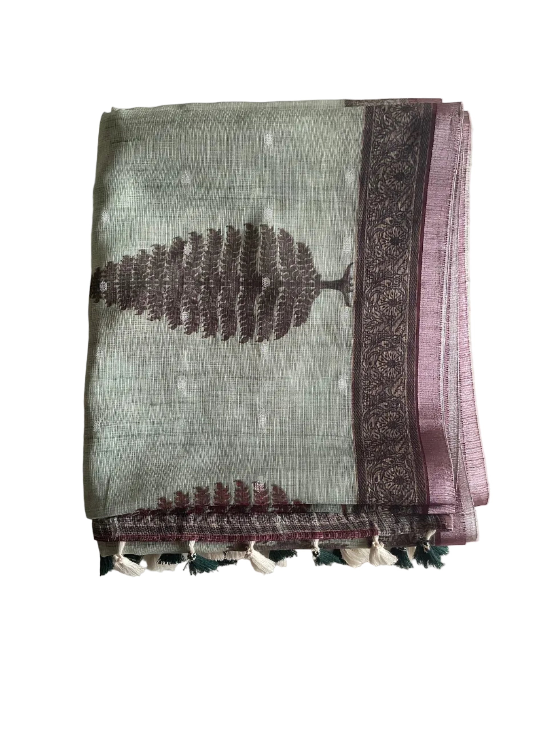 lightweight kota doria saree green and maroon - aariyaa saree