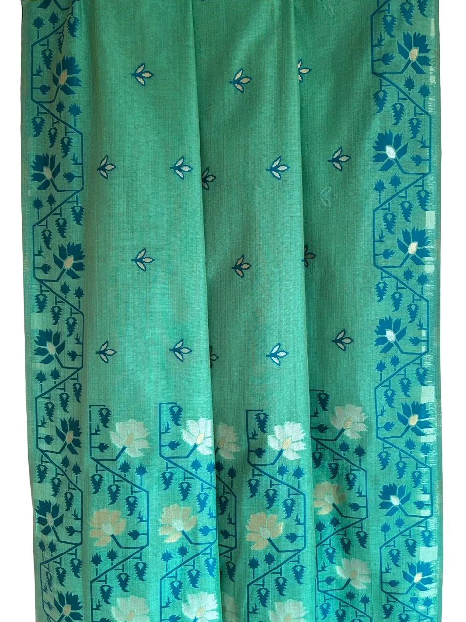 teal blue green woven aariyaa saree