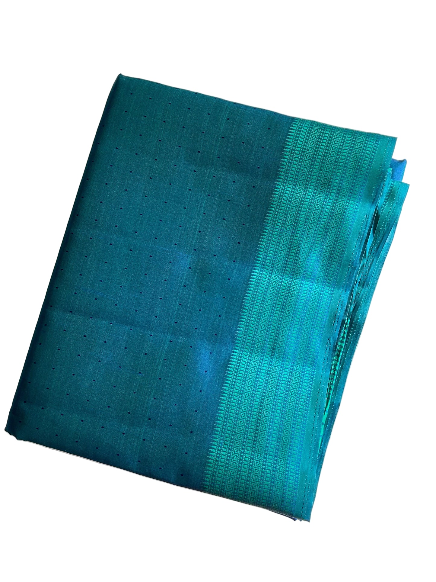 Blue Green Dual Tone Saree