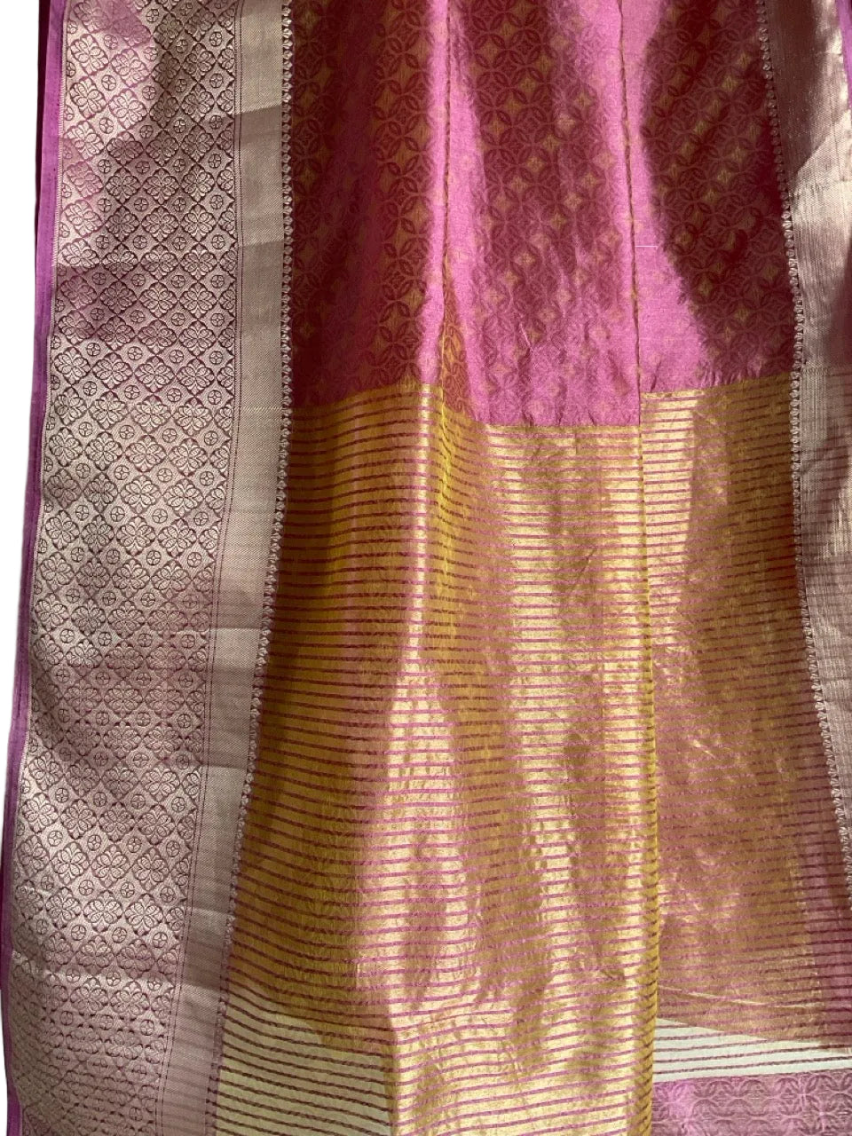 Pink Soft Silk Saree with Buti Weave