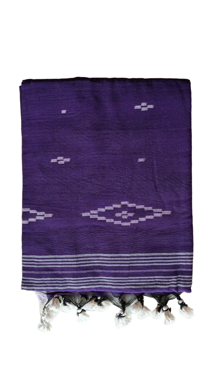 Purple Bengal Cotton Saree