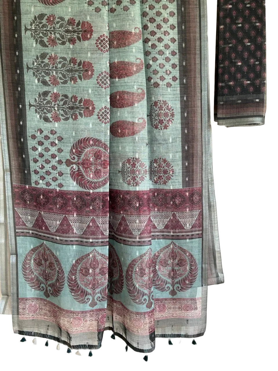 lightweight kota doria saree beautiful blue - aariyaa saree