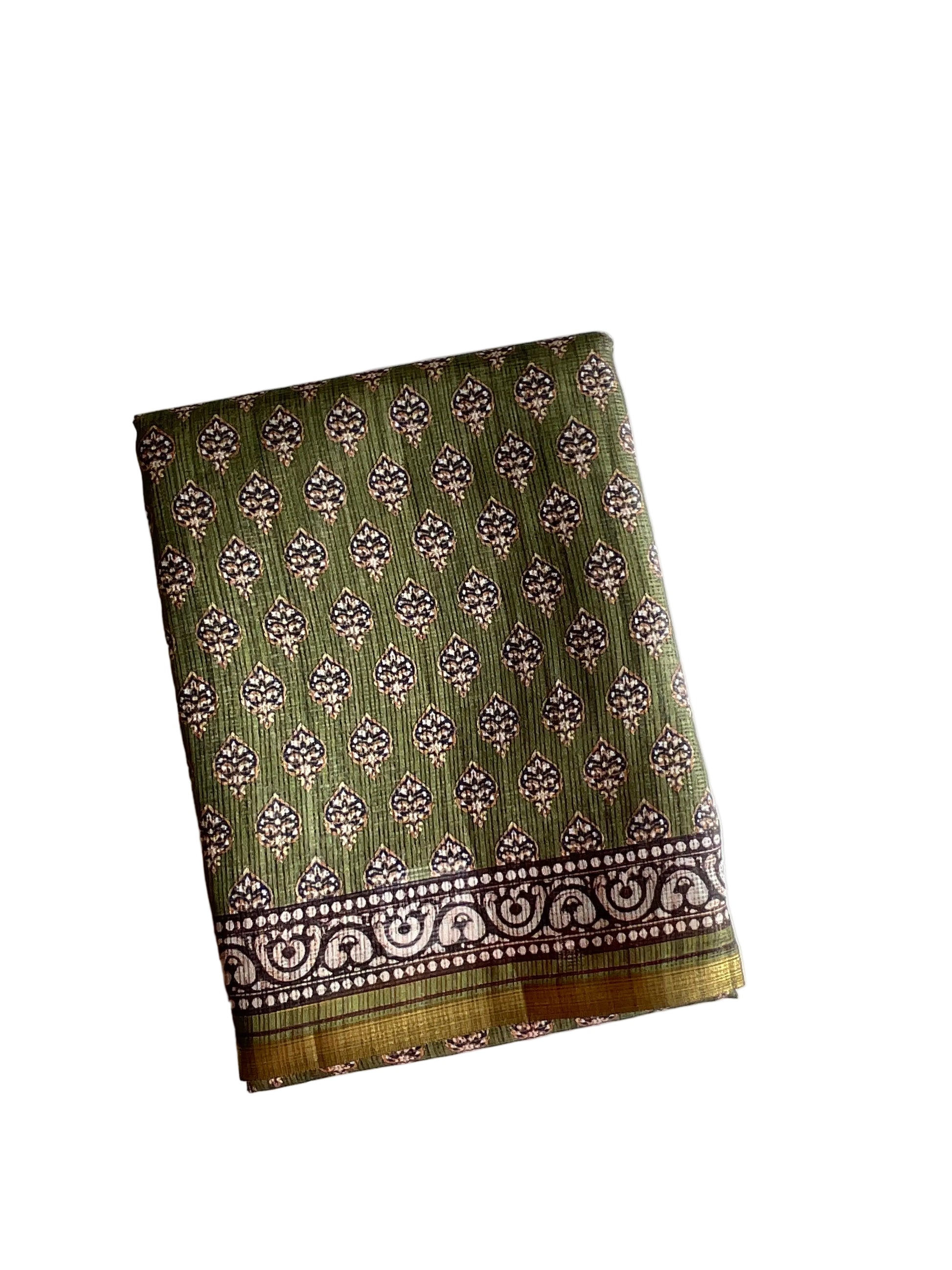 Green Kota Doria Cotton Aariyaa Saree