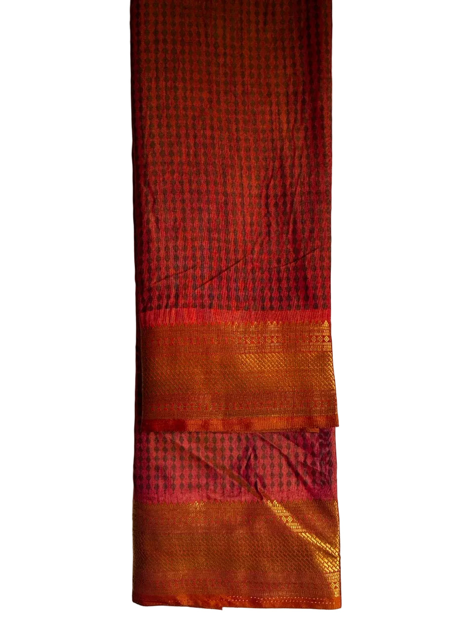 Green Patola Silk Saree with Gold Zari Border