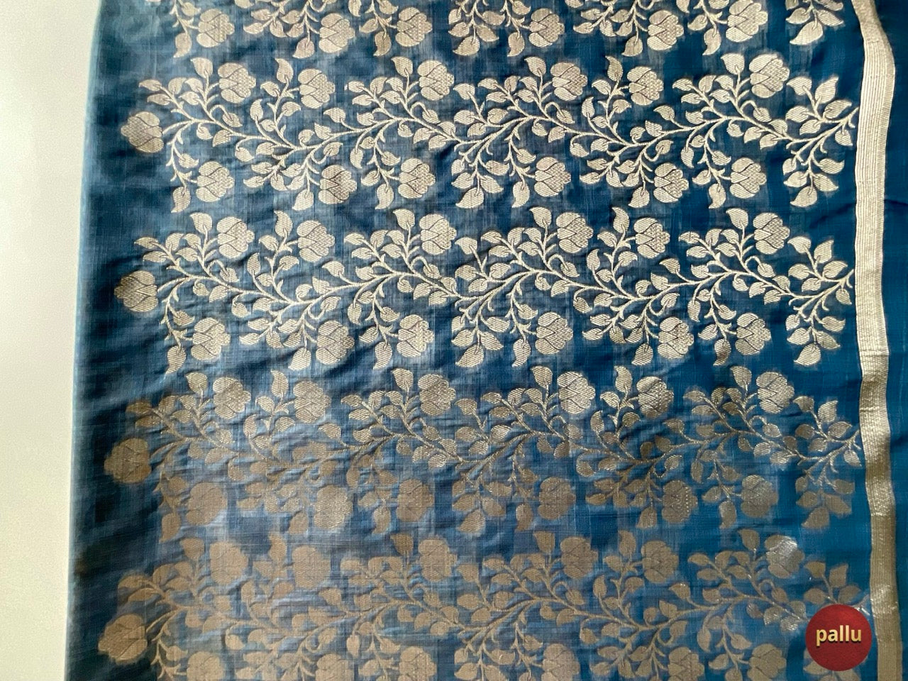 Blue Cotton Saree