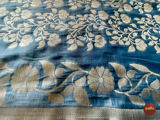 Blue Cotton Saree
