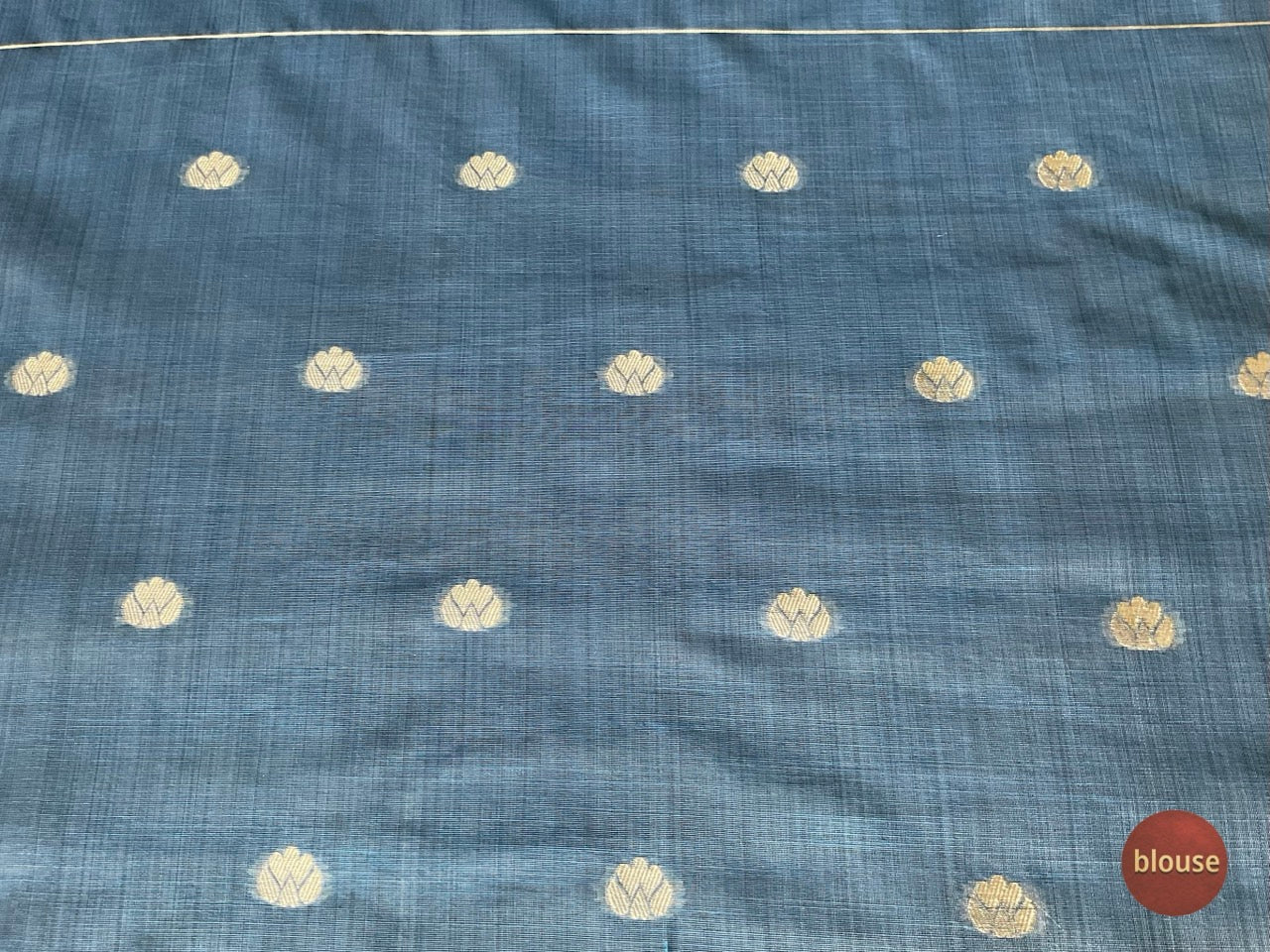 Blue Cotton Saree