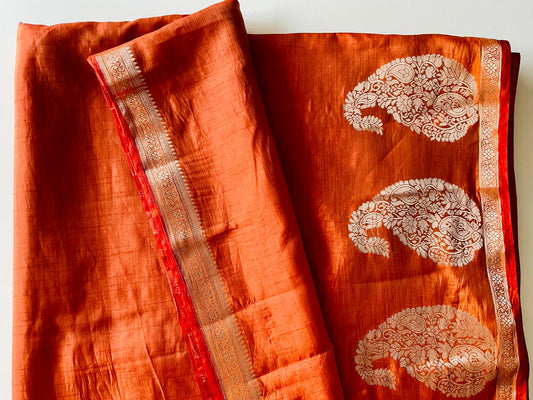 Orange Soft Silk Saree