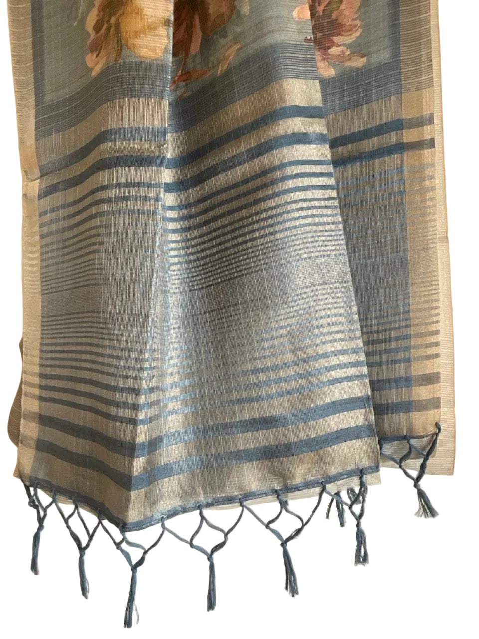 Powder Blue Tissue Silk Saree