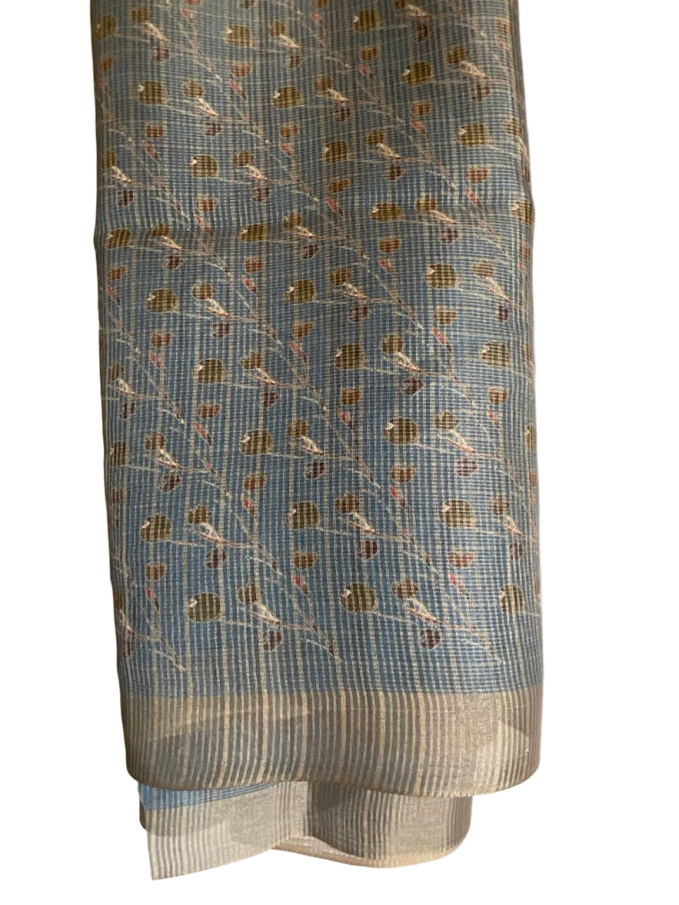 Powder Blue Tissue Silk Saree