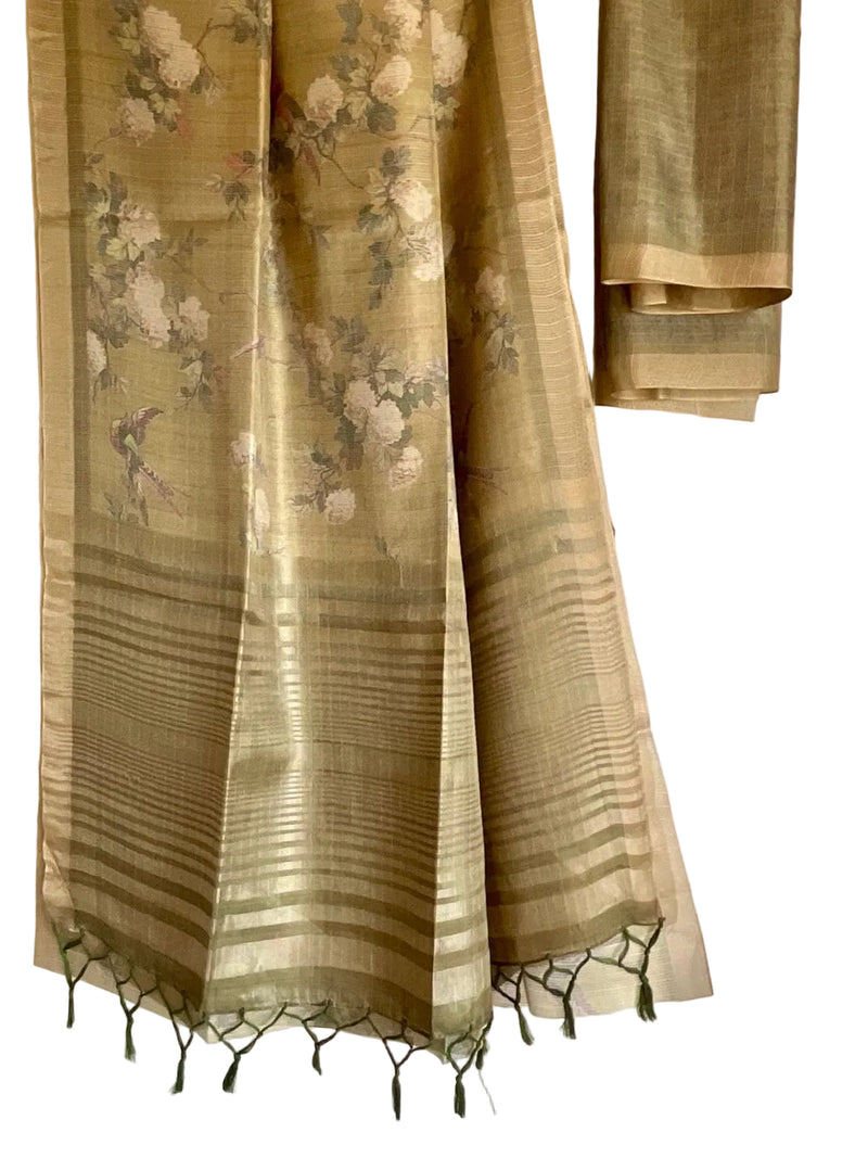 Green Tissue Silk Saree