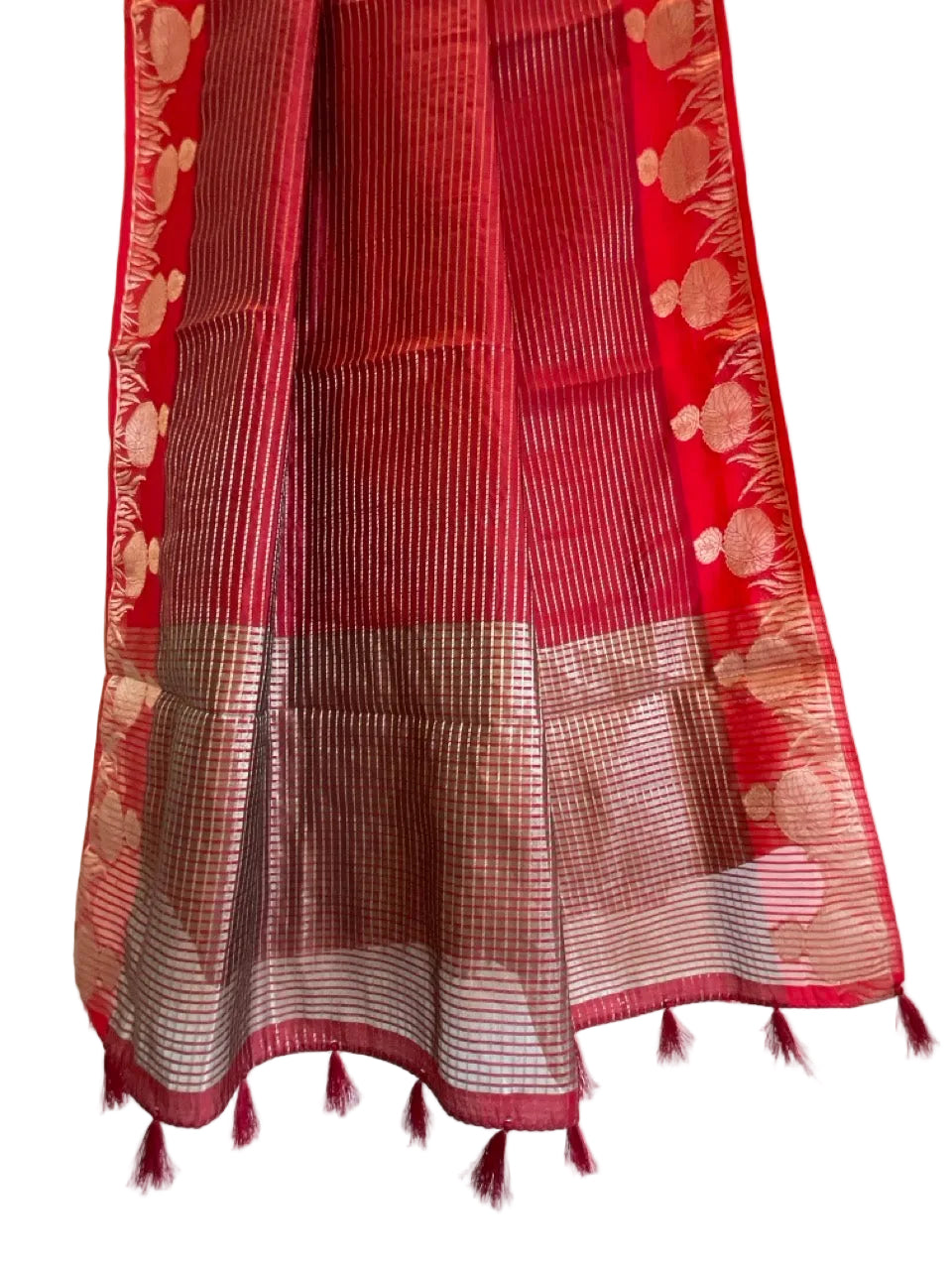 Crimson Red Silk Saree