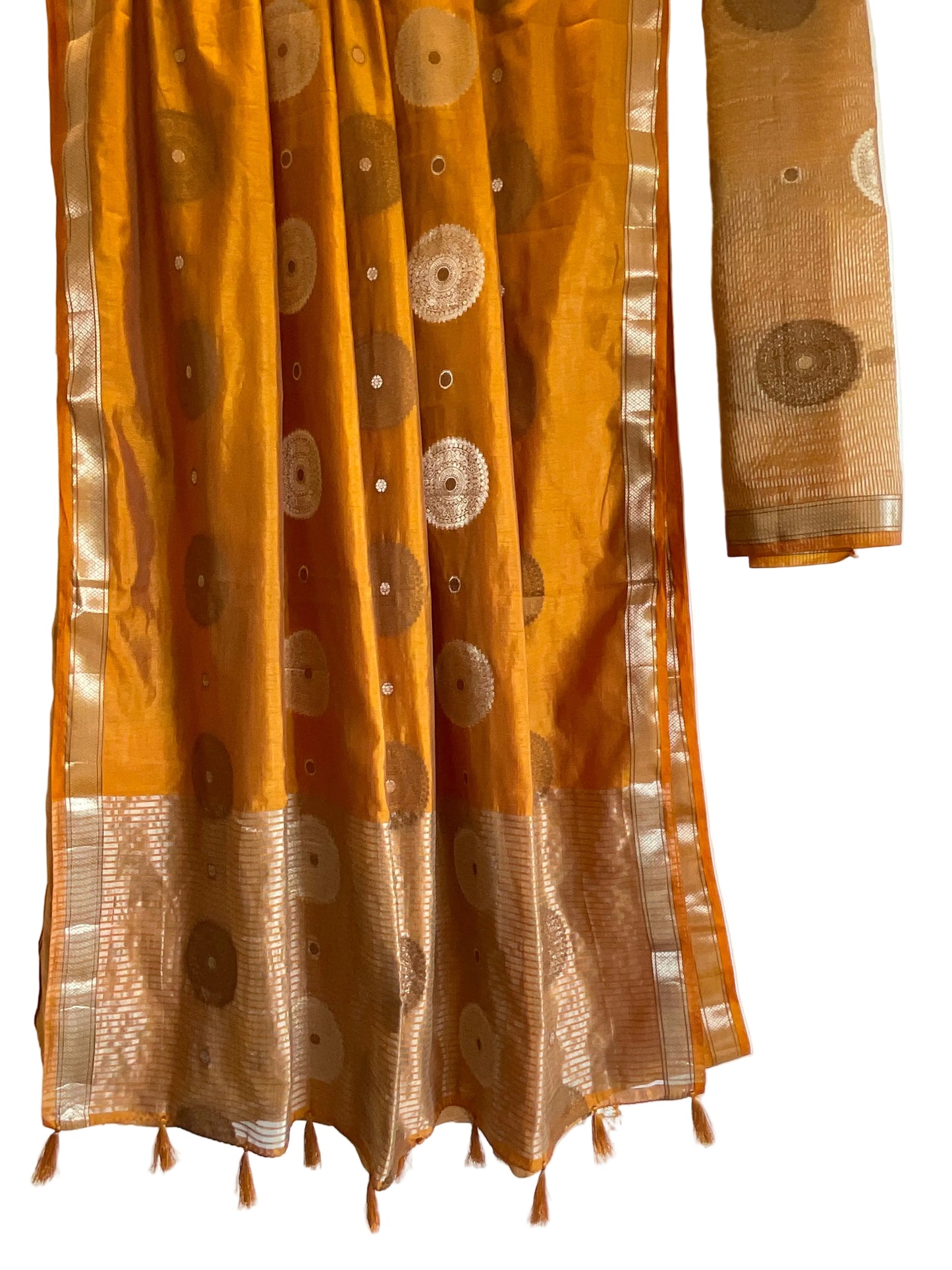 Mustard Soft Silk Saree