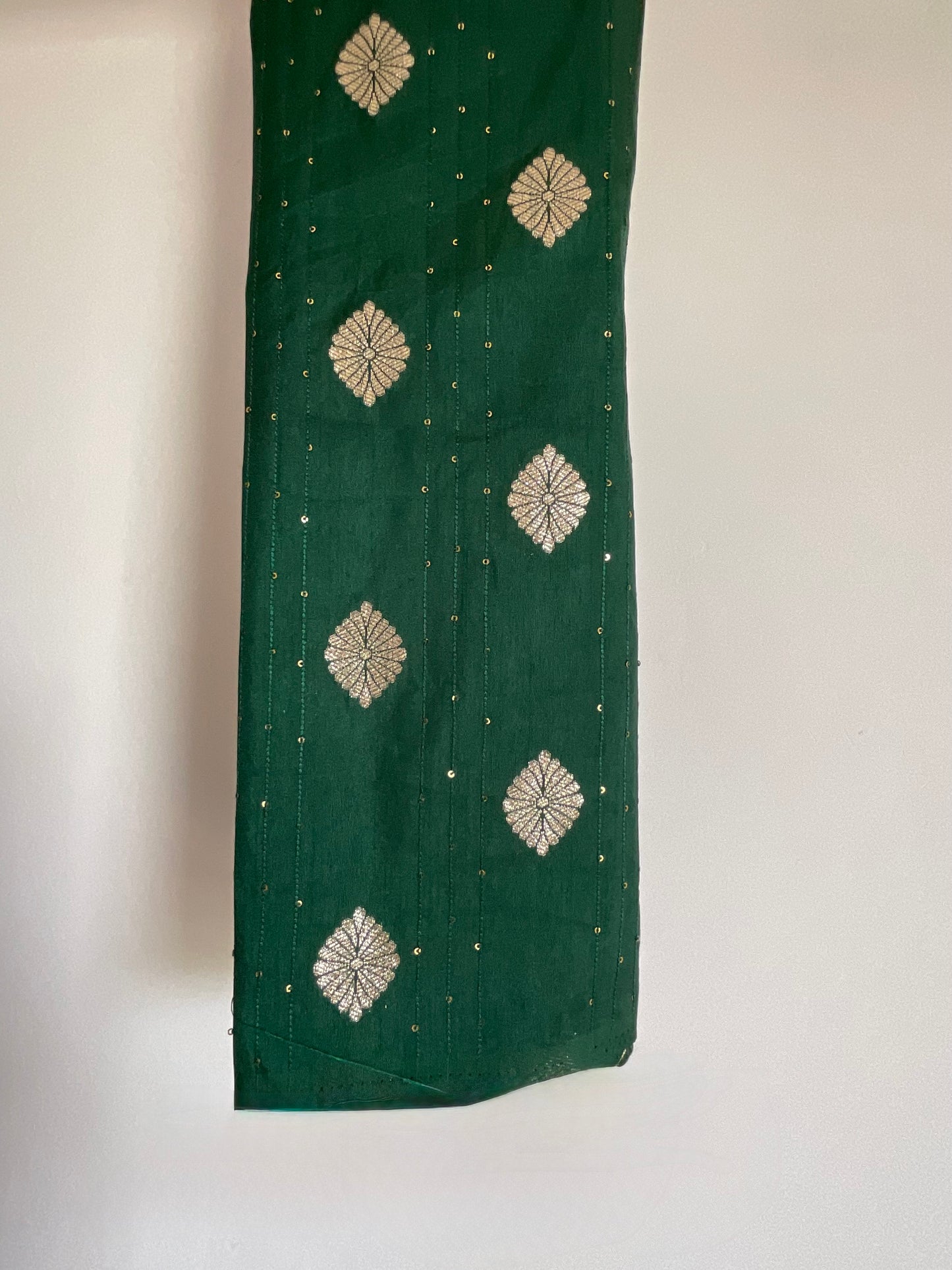 Bottle Green Tissue Silk Saree