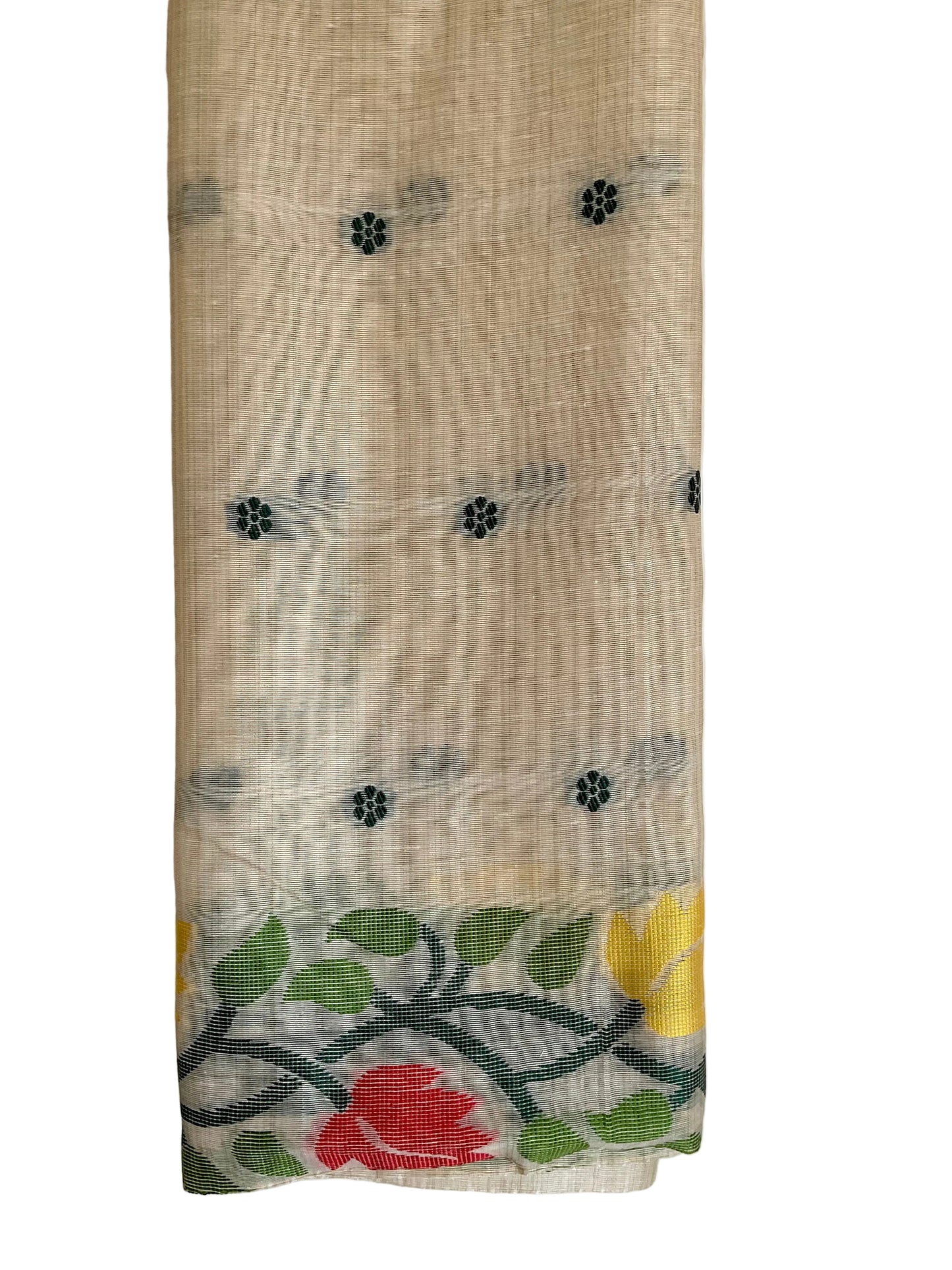 White / Ivory Jamdani Cotton Saree