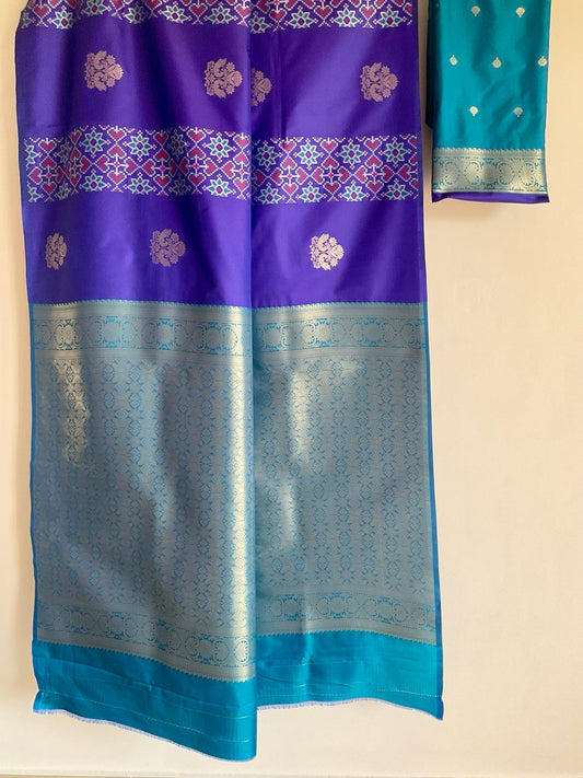Dark Blue Peacock Ikat Saree | Heavy Pallu | Rare Collector's Weave