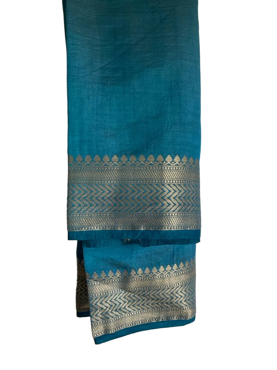 Teal Blue Silk Saree