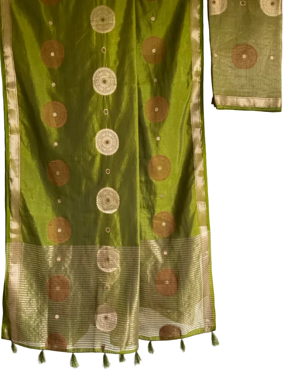 Olive Green Soft Silk Saree