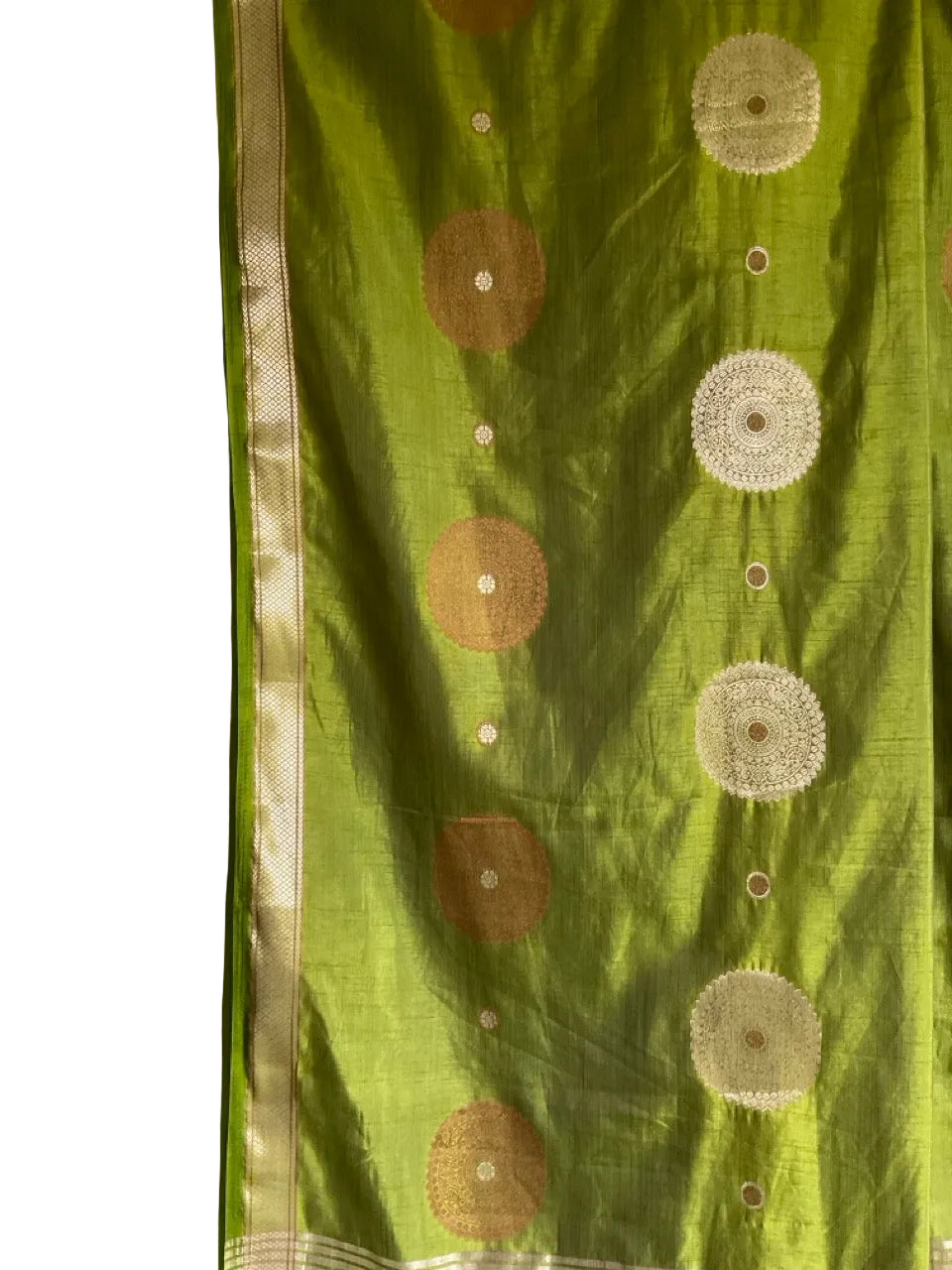 Olive Green Soft Silk Saree