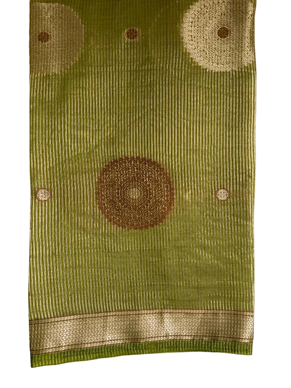 Olive Green Soft Silk Saree