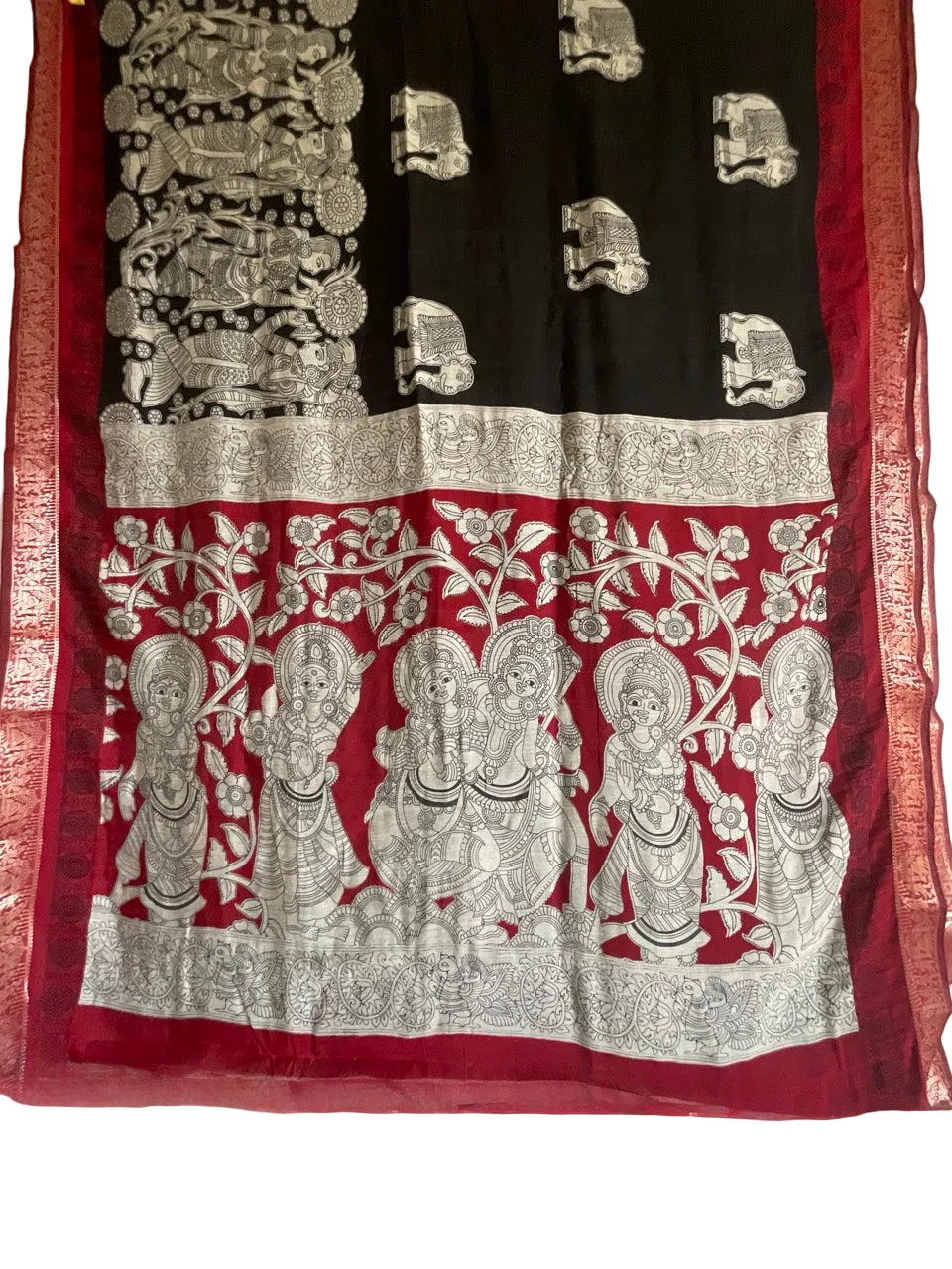 Black Kalamkari Saree