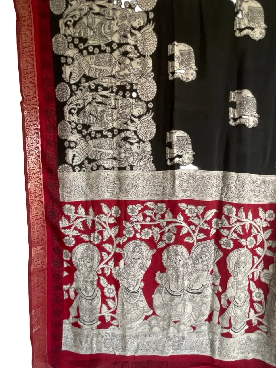 Black Kalamkari Saree