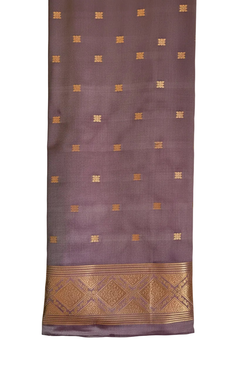 Copper ZARI kamdhenu motif aariyaa saree