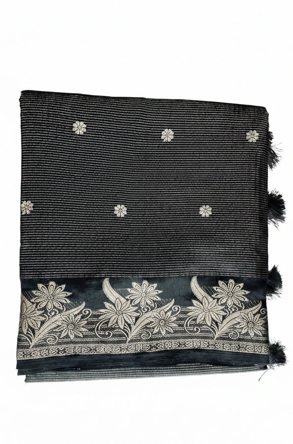 Perfect-black-saree-aariyaa-gold