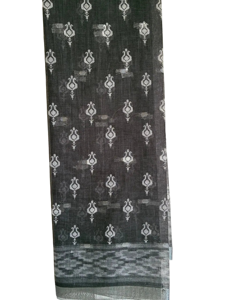 lightweight kota doria saree white and black - aariyaa saree