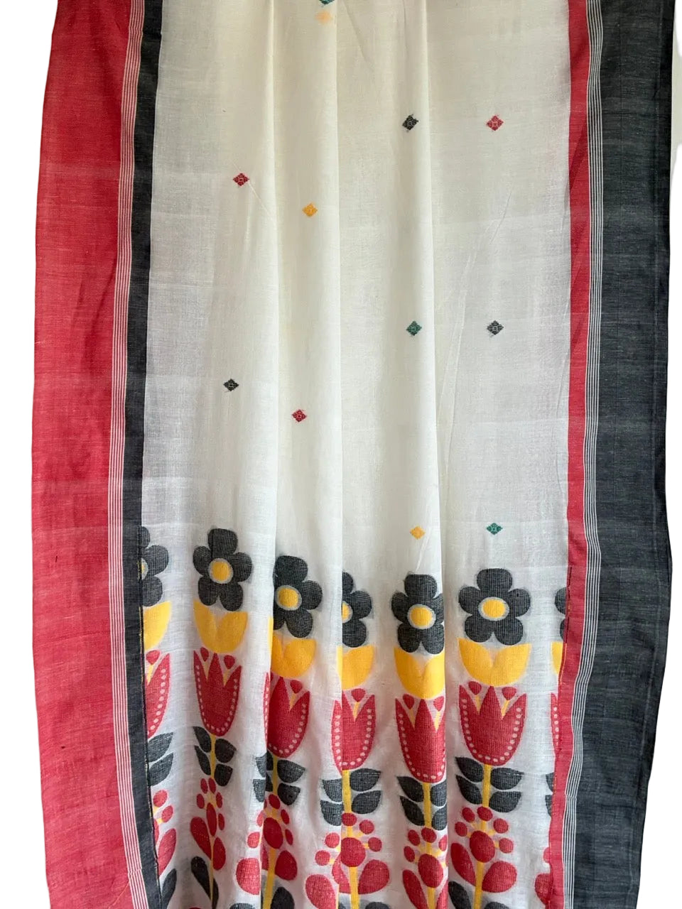 White Bengal Cotton Saree