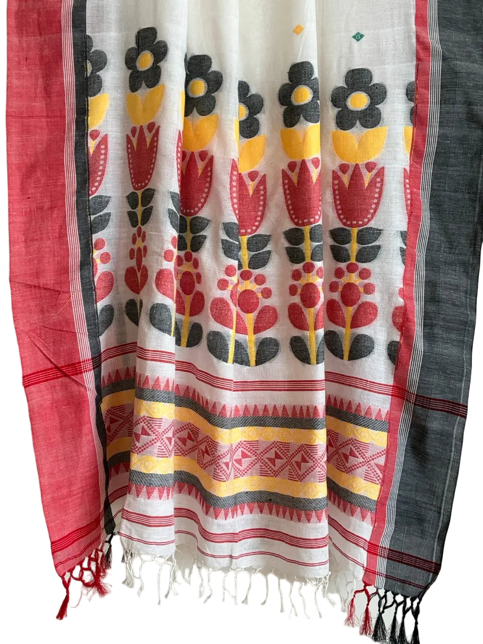 White Bengal Cotton Saree