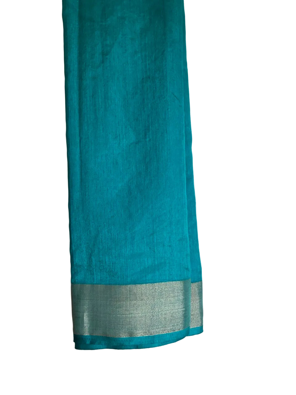 Blue Jute Cotton Plain Aariyaa Saree