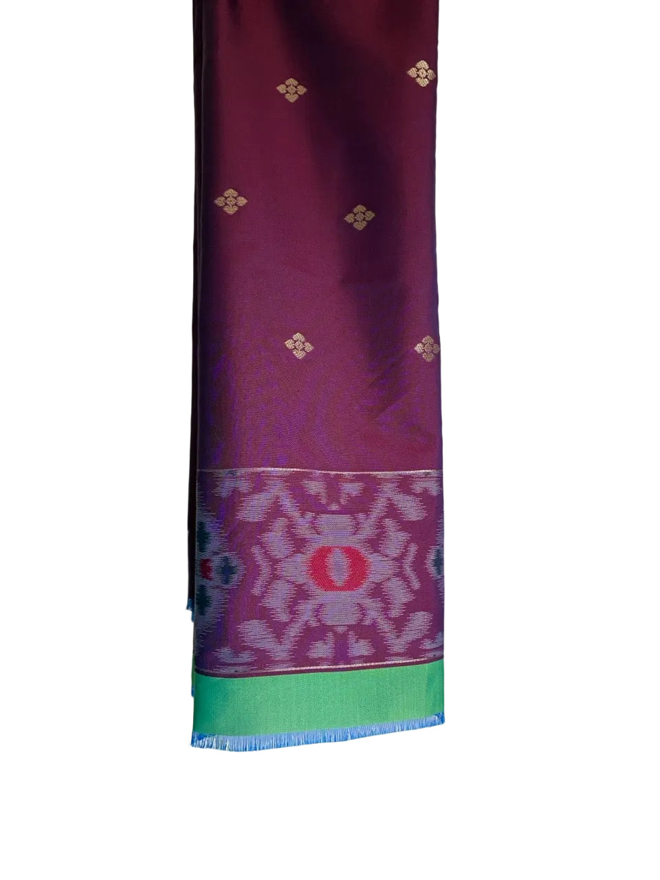 Neon Green and Purple aariyaa Saree