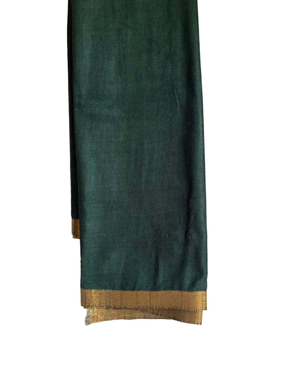 Solid Green Jute Cotton aariyaa Saree