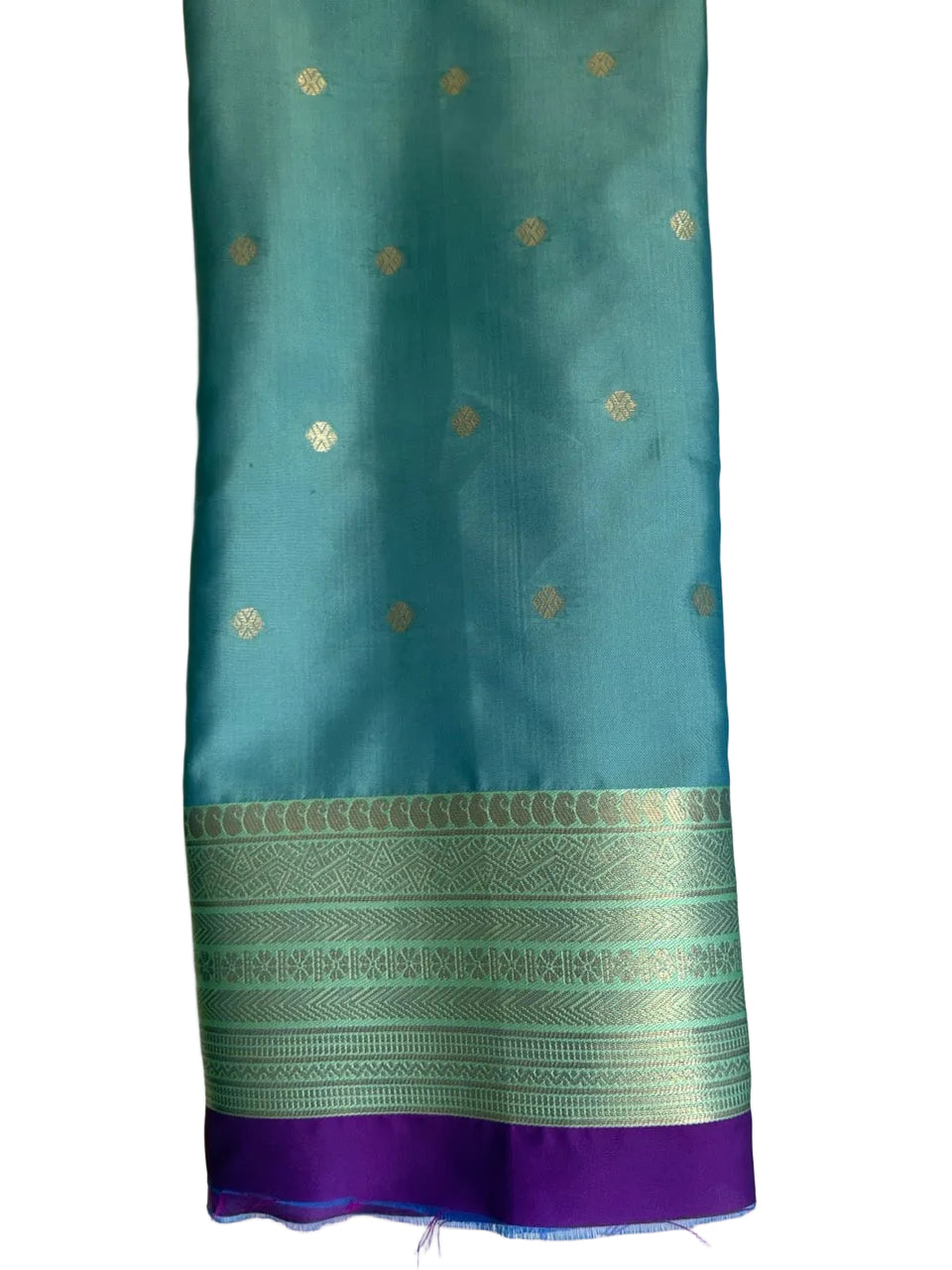 Purple & Sea Blue Soft Silk Saree